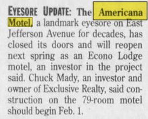 MNM Motel (American Motel, Americana Motel) - Nov 1 1996 Article On Travelodge Idea